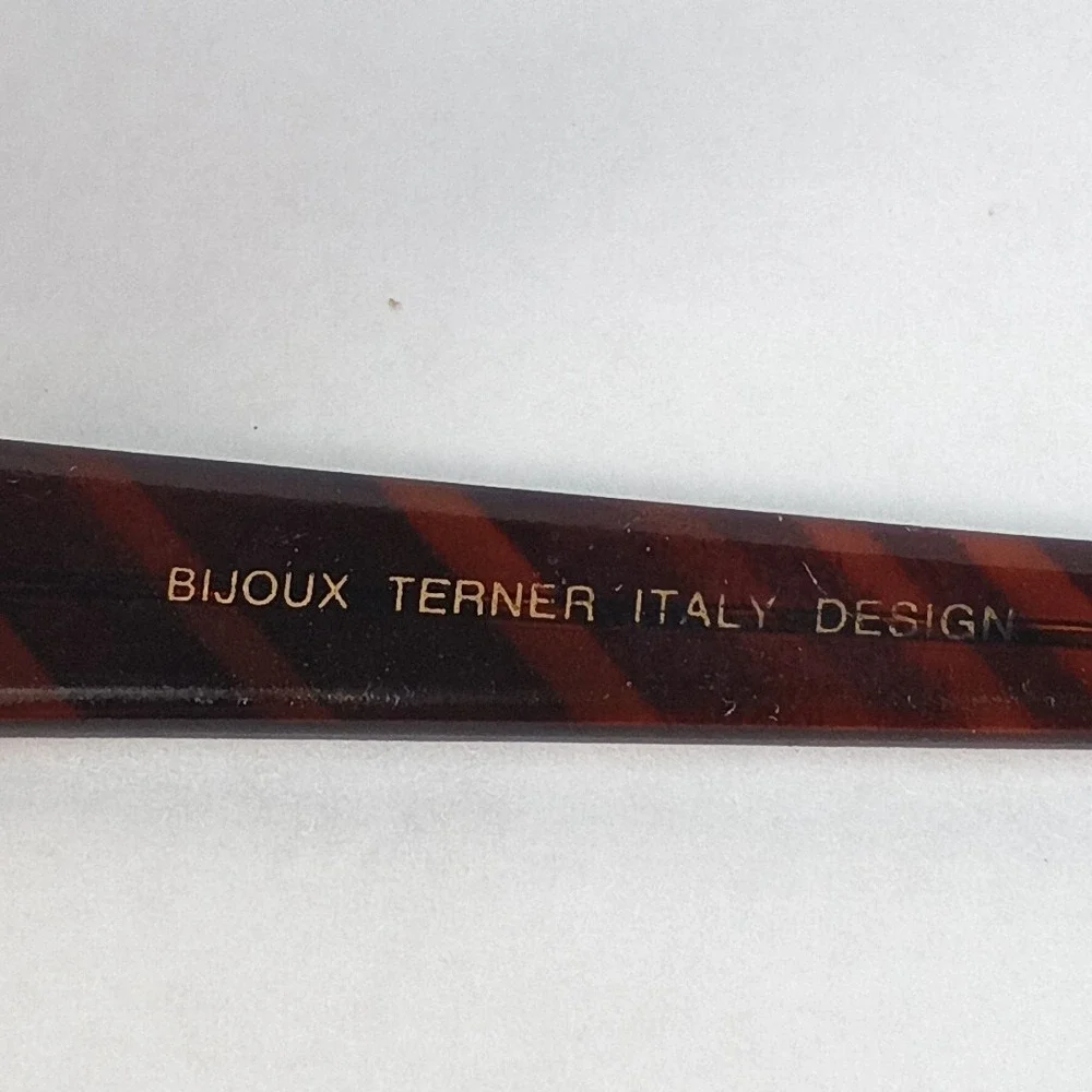 VTG Bijoux Terner Sunglasses Womens Oval Italy 5642 GR Nickel Silver Frame
